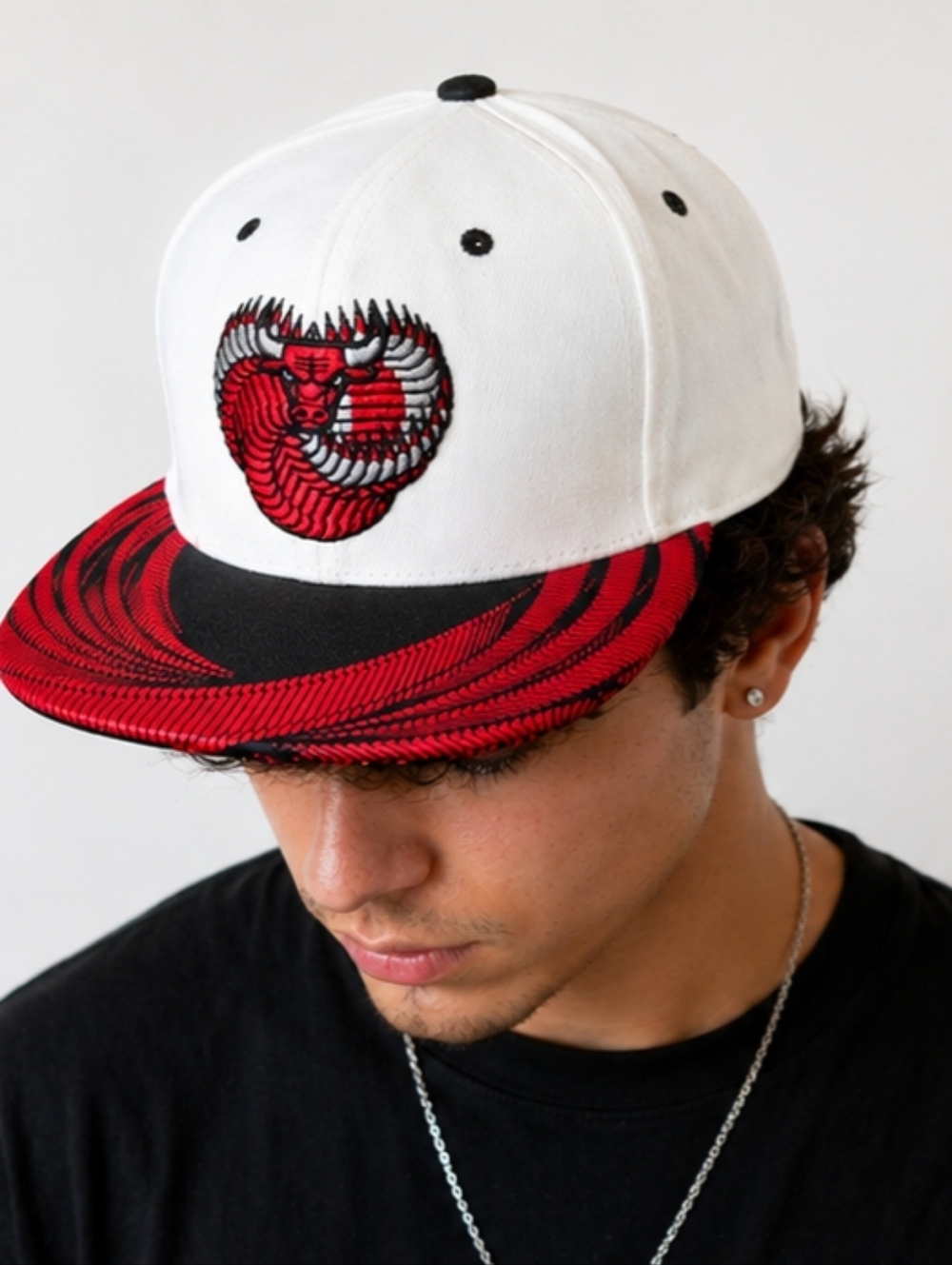 Chicago Bulls Snapback Hat Artist Series Chuck Anderson Game Exclusive Cap
